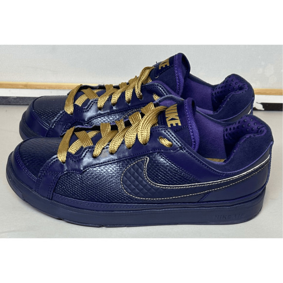 2011 Nike Air Troupe Low Imperial Purple w/ Gold Laces 324923-500 Very Race EUC - Picture 6 of 12